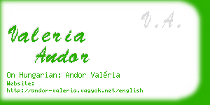 valeria andor business card